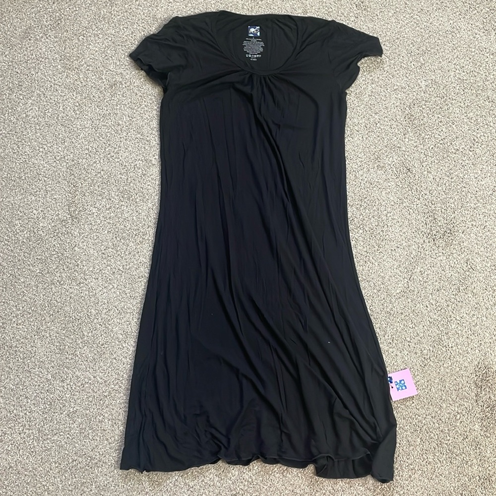 Kickee Pants Woman’s Nightgown Bamboo Soft Dress NWT Black